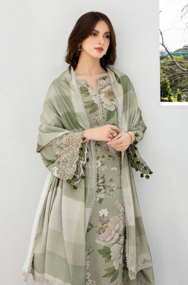 Sapphire - Winter 3PC Khaddar Digital Printed Dress - BFU0501