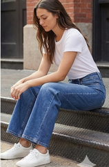 Modern Minimalist Baggy Jeans - Blue - BFJ011