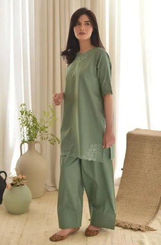 LAAM - 3PC Summer Lawn Embroidered Shirt with Chiffon Embroidered Dupatta and Trouser - BFB0797