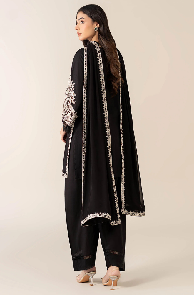 Maria B - Winter 3PC Dhanak Embroidered Suit - BFB0414
