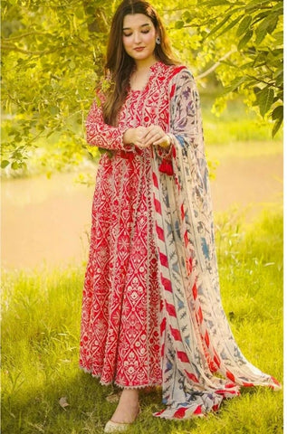 ANEELAS - Summer 3PC Lawn Digital Printed Dress - BFB0798