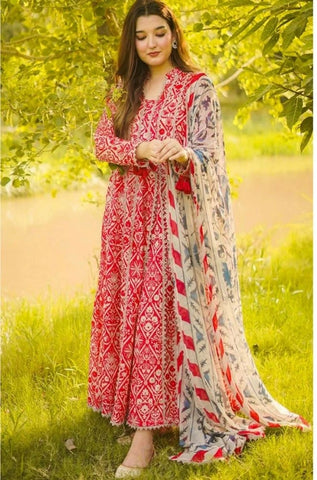 ANEELAS - Summer 3PC Lawn Digital Printed Dress - BFB0798