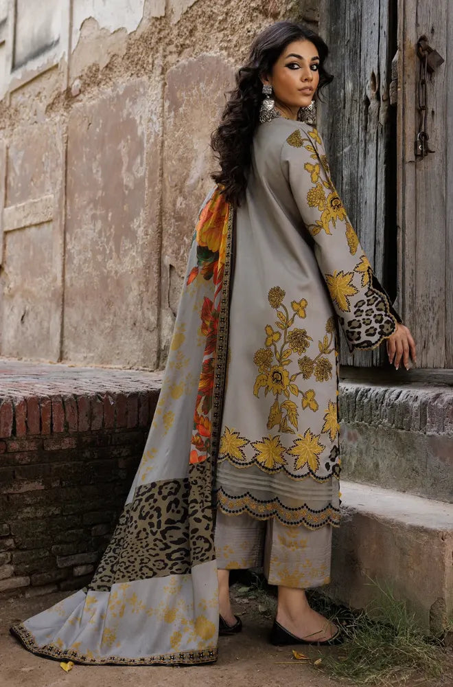 Charizma - 3PC Karandi Printed Shirt With Karandi Printed Dupatta and Trouser - BFB0949
