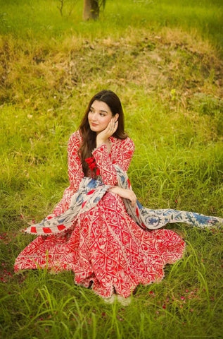 ANEELAS - Summer 3PC Lawn Digital Printed Dress - BFB0798