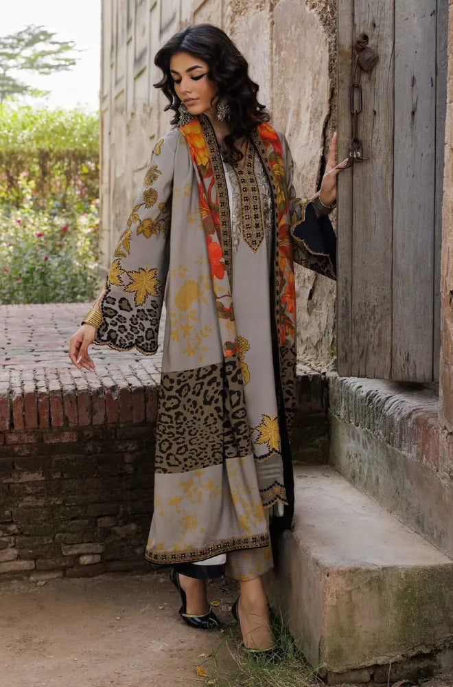 Charizma - 3PC Karandi Printed Shirt With Karandi Printed Dupatta and Trouser - BFB0949