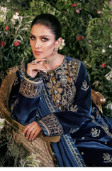 Asim Jofa - Winter 3PC Velvet Embroidered Suit - BFB0519