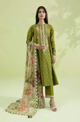 Jazmine - 3PC Dhanak Embroidered Suit - BFB0156