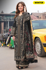 Asim Jofa - Winter 3PC Dhanak Embroidered Suit - BFB0408