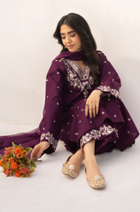 DANAE - Winter 3PC Dhanak Embroidered Suit - BFB0424