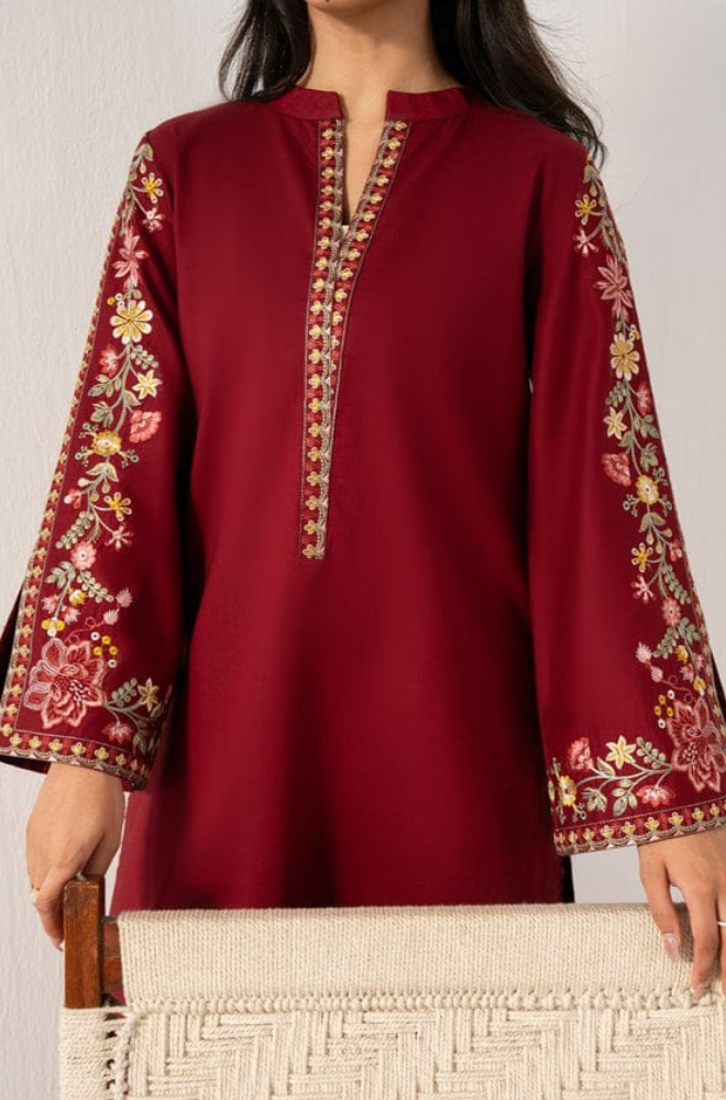 Izel Apparel - 2PC Dhanak Plain Shirt and Trouser - BFB0921