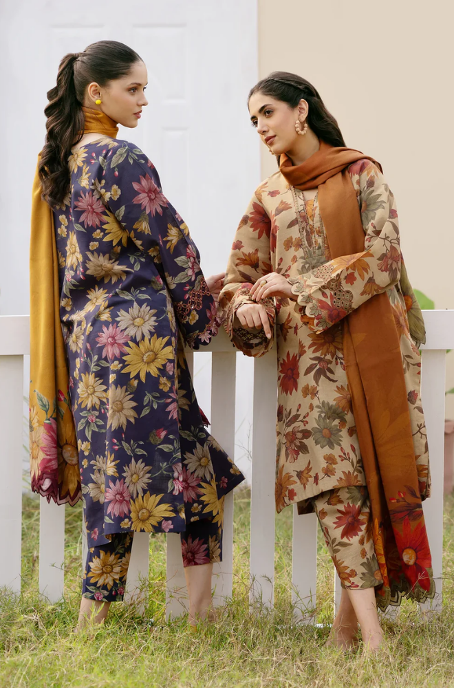 Boraque - 3PC Karandi Printed Suit - BFB0195