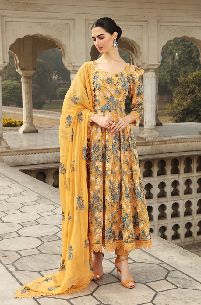 Bareeze - 3PC Dhanak Embroidered Suit - BFB0107