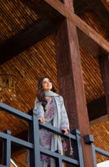 Nishatlinen - Winter 3PC Dhanak Embroidered Suit - BFB0567