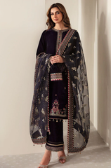 JAZMIN - Winter 3PC Velvet Embroidered Suit - BFB0520