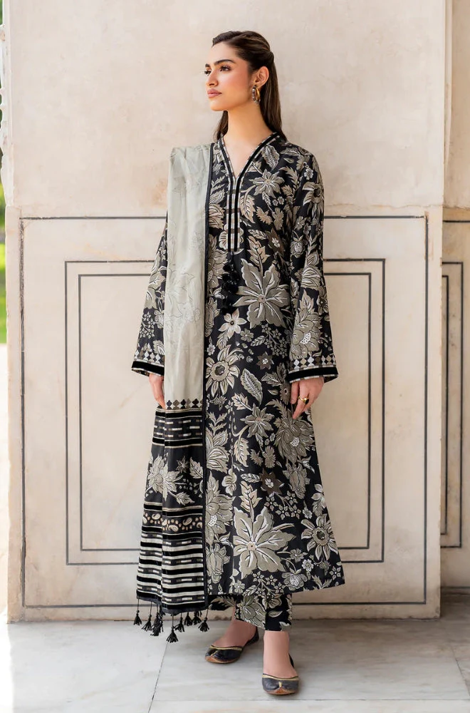 Boraque - 3PC Kotrai Printed Suit - BFB0196