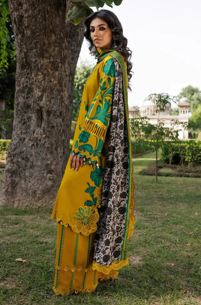 Charizma - 3PC Printed Karandi Shirt With Karandi Printed Dupatta and Trouser - BFB0950
