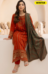 Mohagni - Winter 3PC Dhanak Embroidered Suit - BFB0416