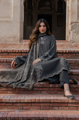 Izel - Winter 3PC Dhanak Embroidered Suit - BFB0568