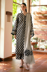 Baroque - Winter 3PC Khaddar Digital Printed Dress - BFU0504