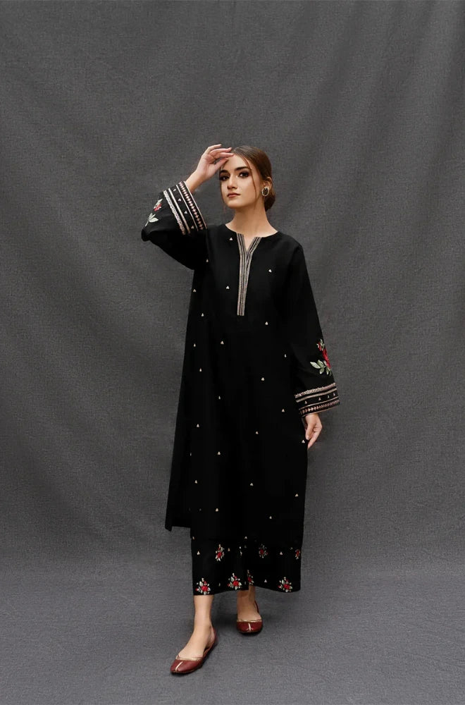 Urge - 3PC Dhana Embroidered Shirt With Twill Printed Dupatta and Trouser - BFB0901
