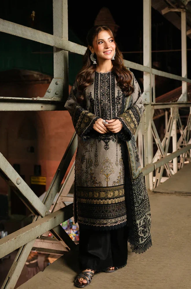 Asim Jofa - 3PC Karandi Printed Shirt With Karandi Printed Dupatta and Trouser - BFB0951
