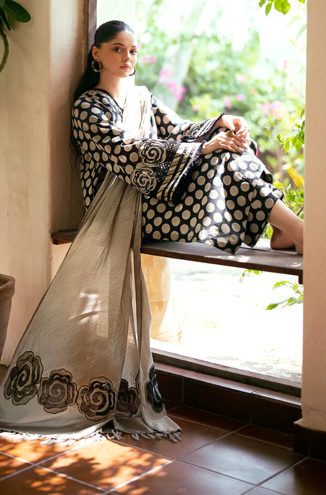 Baroque - Winter 3PC Khaddar Digital Printed Dress - BFU0504