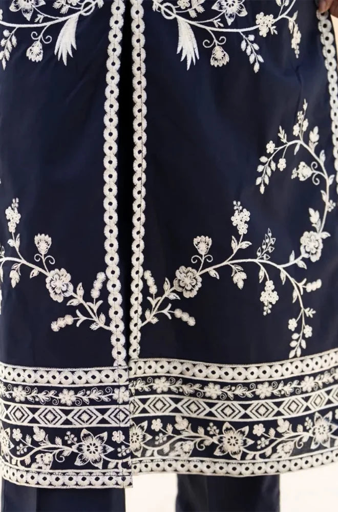 Seran - 3PC Dhanak Embroidered Shirt With Chiffon Dupatta and Trouser - BFB0900