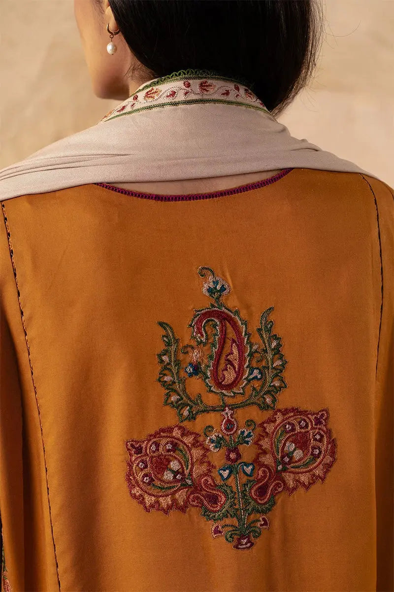Zara Shahjahan - 3PC Dhanak Embroidered Shirt With Embroidered Dupatta and Trouser - BFB0857