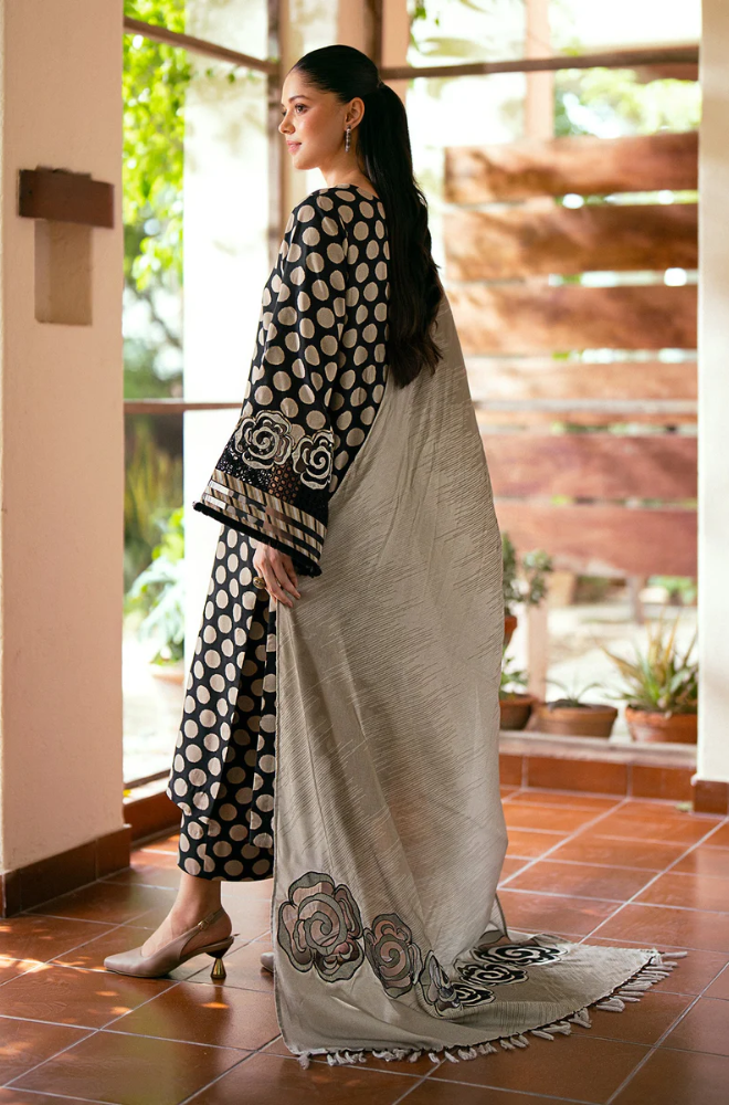 Baroque - Winter 3PC Khaddar Digital Printed Dress - BFU0504