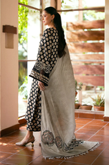 Baroque - Winter 3PC Khaddar Digital Printed Dress - BFU0504