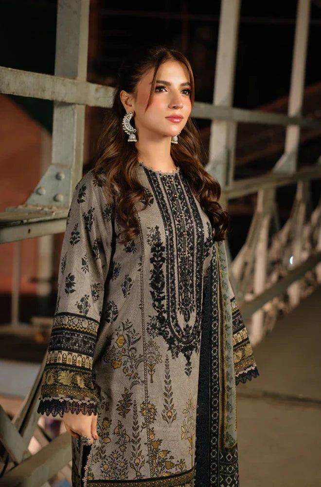 Asim Jofa - 3PC Karandi Printed Shirt With Karandi Printed Dupatta and Trouser - BFB0951