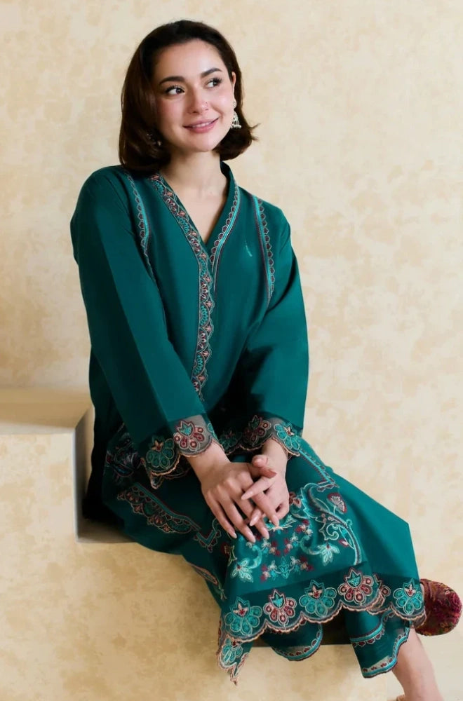 Limelight - 2PC Dhanak Embroidered Shirt and Trouser - BFB0965