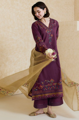 Mishkaa - 3PC Lawn Embroidered Suit - BFU0125