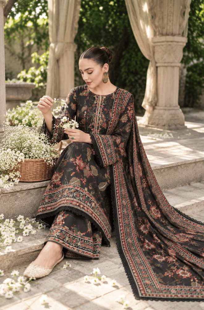 BlueFery - 3PC Winter Khaddar Printed Dress - BFP002