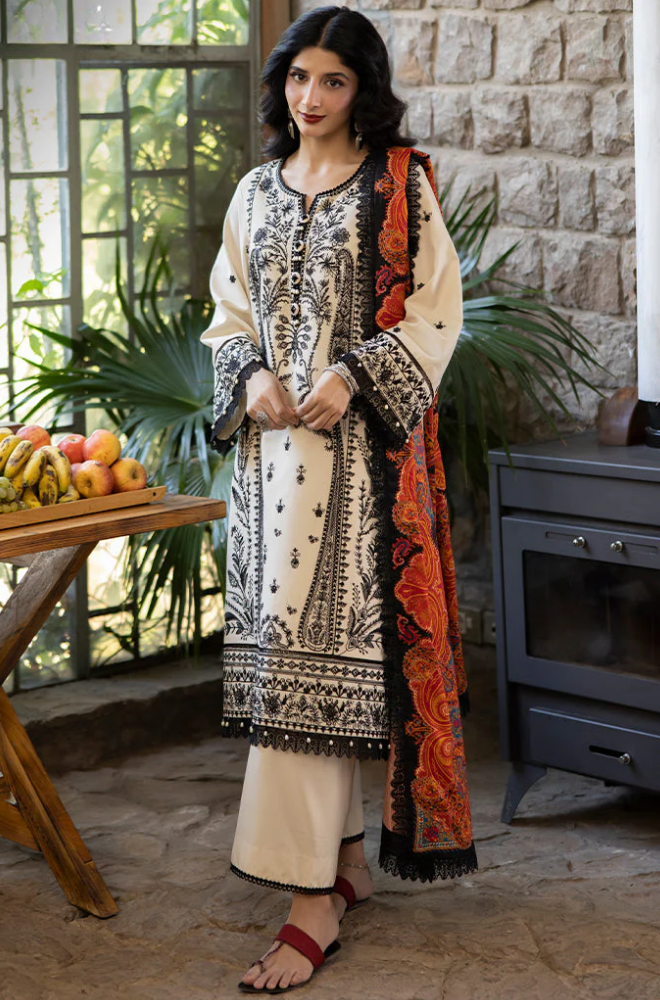 Asim Jofa - 3PC Lawn Embroidered Suit - BFB0219