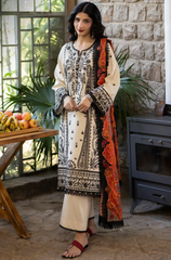 Asim Jofa - 3PC Lawn Embroidered Suit - BFB0219