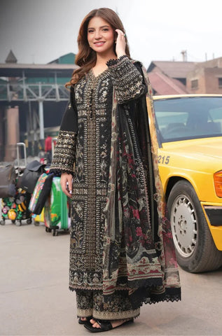 ASIM JOFA - 3PC Lawn Embroidered Shirt with Chiffon Printed Dupatta and Trouser - BFB04080