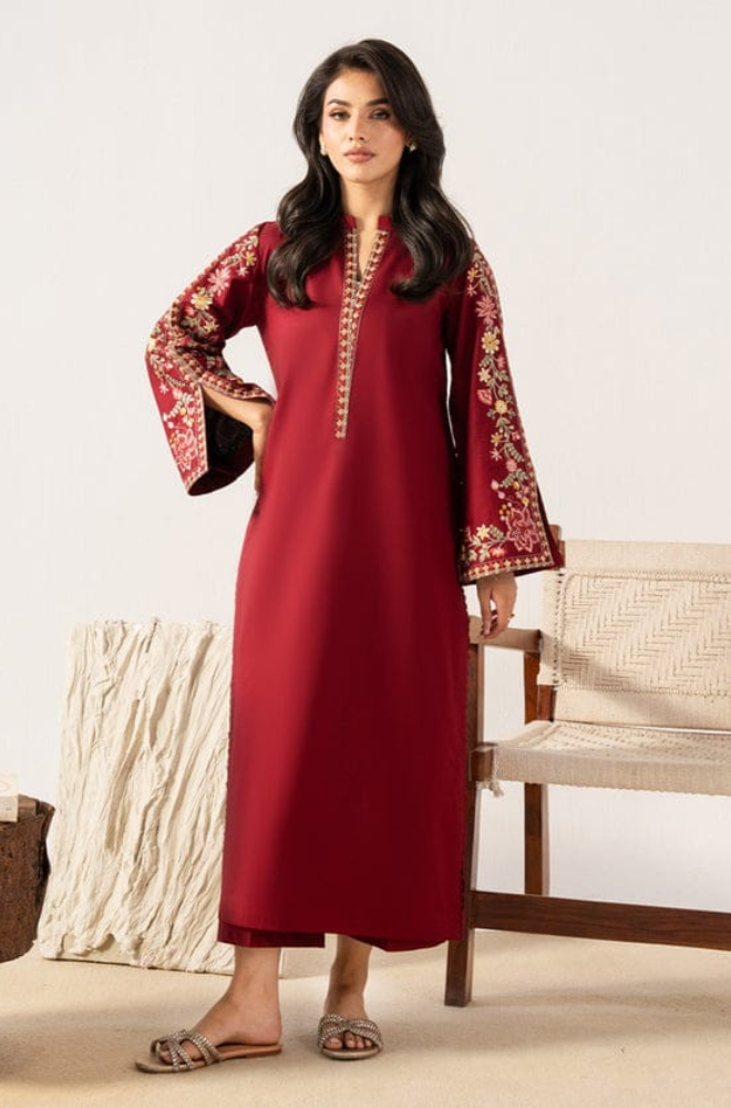 Izel Apparel - 2PC Dhanak Plain Shirt and Trouser - BFB0921