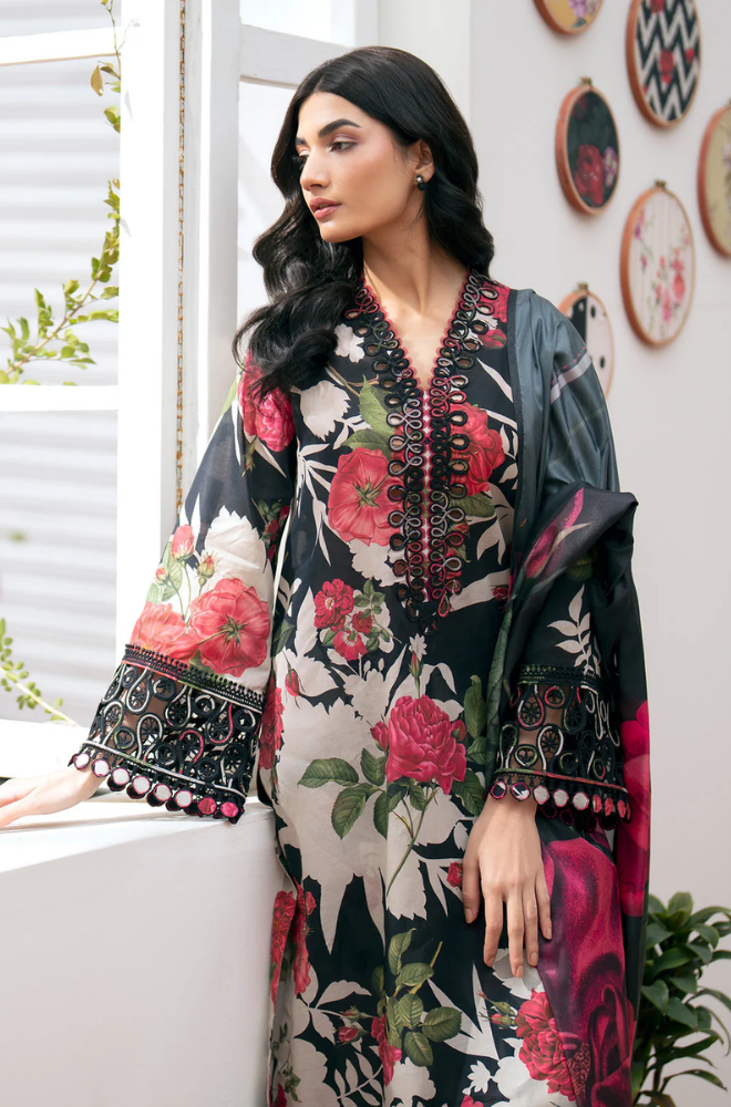 Boraque - 3PC Kotrai Printed Suit - BFB0198