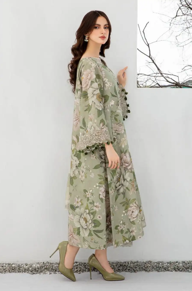 Boraque - 3PC Kotrai Printed Suit - BFB0199