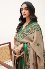 Sapphire - Winter 3PC Dhanak Embroidered Suit - BFB0419