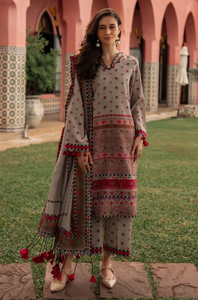 Charizma - 3PC Karandi Printed Shirt With Karandi Printed Dupatta and Trouser - BFB0953