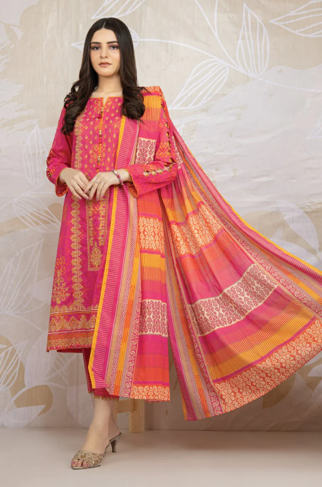 Sapphire - 3PC Khaddar Printed Suit - BFB0028