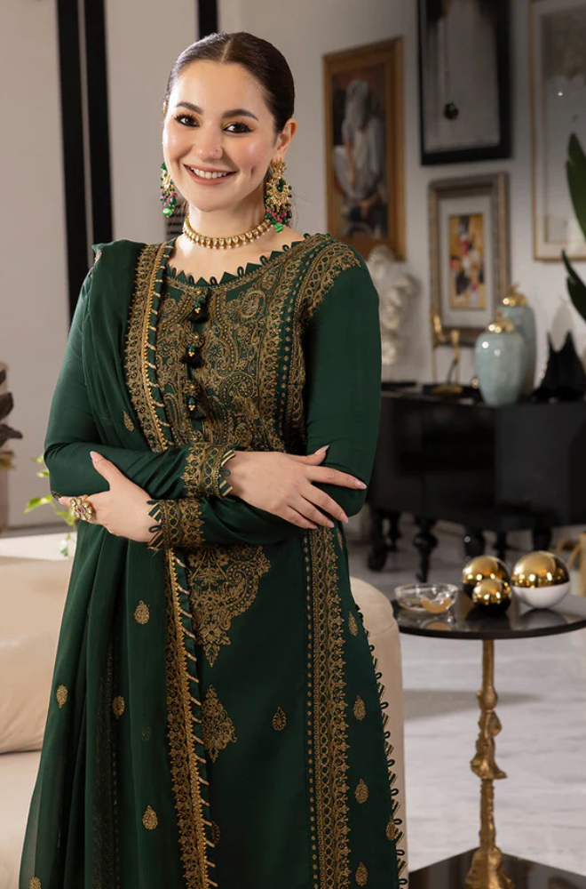 ASIM JOFA- 3PC Lawn Embroidered Suit - BFB0403