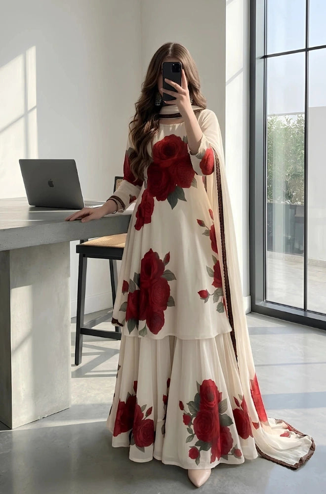 Bluefery - Long Maxi Frock for Pakistani Women 