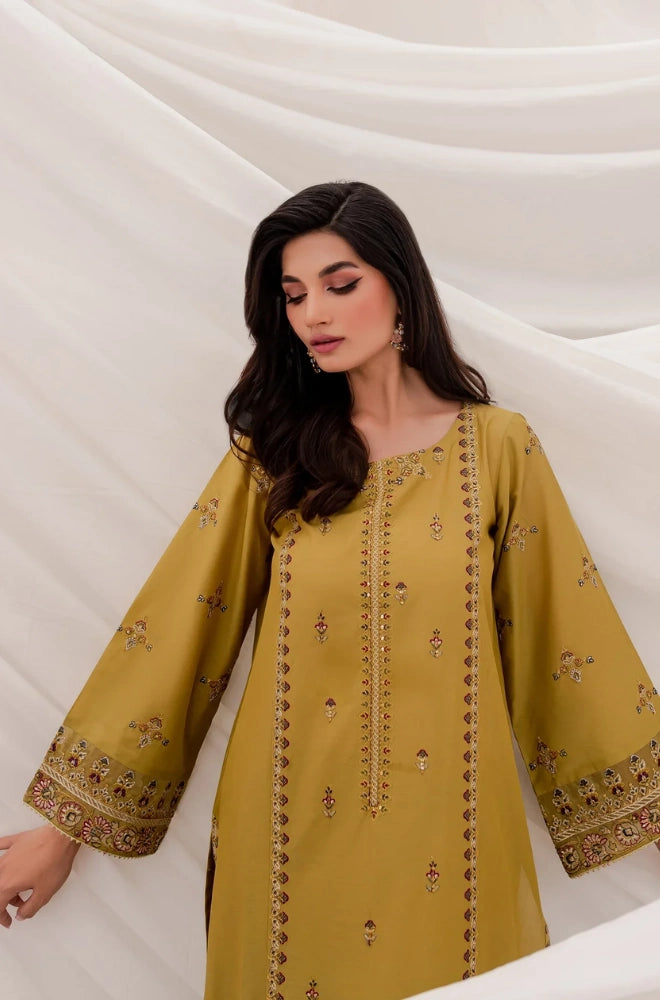 Jazmin - 3PC Dhanak Embroidered Shirt With Wool Printed Dupatta and Trouser - BFB0886