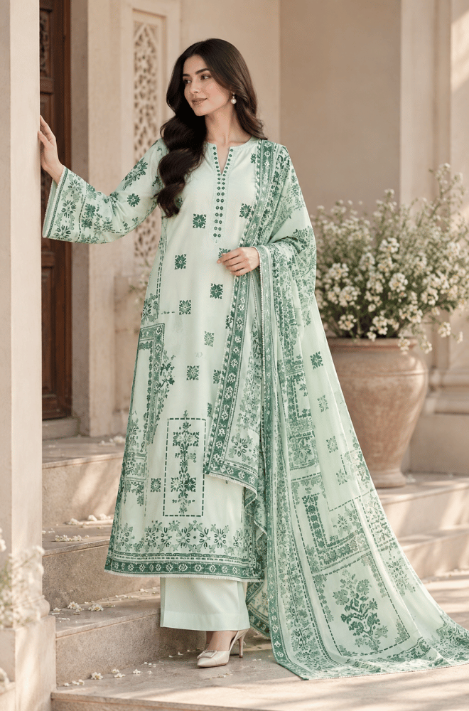 BlueFery - 3PC Winter Marina Printed Dress - BFP003