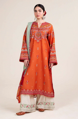 Zara Shah Jahan - 3PC Khaddar Embroidered Suit - BFU0069
