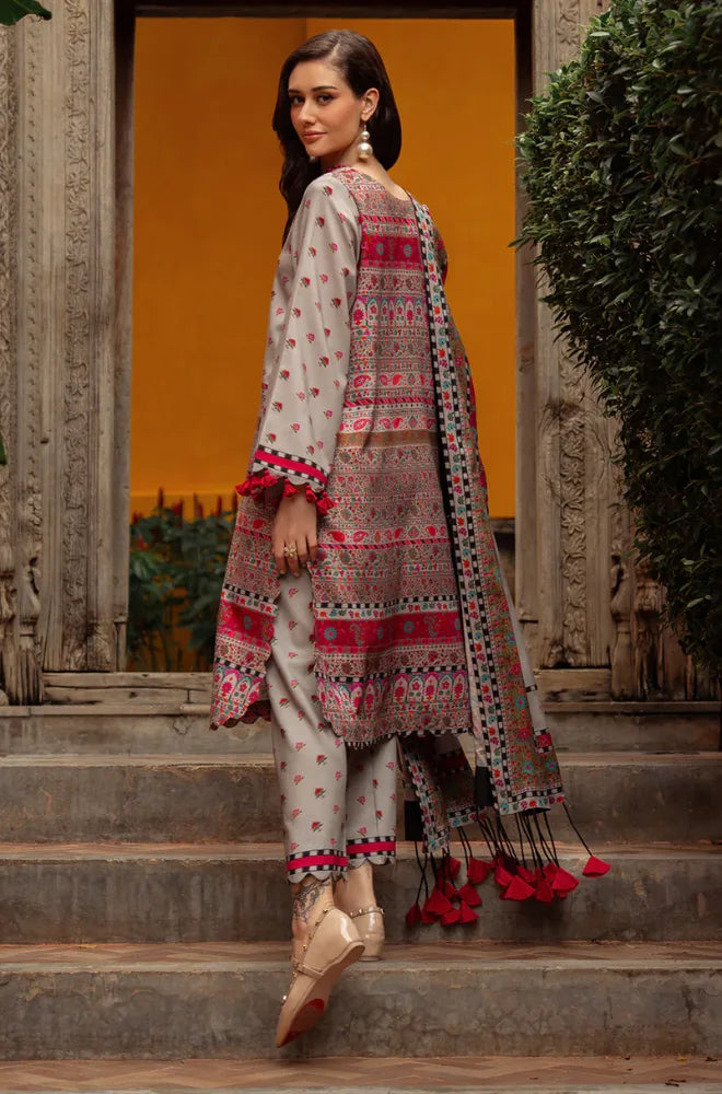 Charizma - 3PC Karandi Printed Shirt With Karandi Printed Dupatta and Trouser - BFB0953
