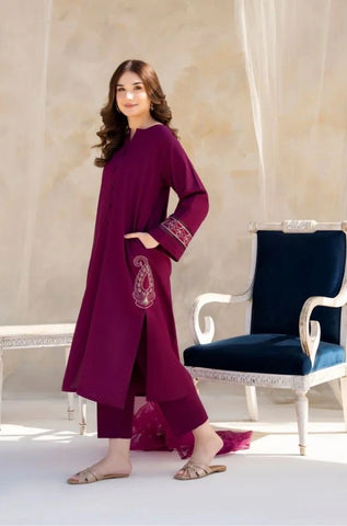 DYOT - 3PC Summer Lawn Embroidered Shirt with Organza Embroidered Dupatta and Trouser - BFB0803